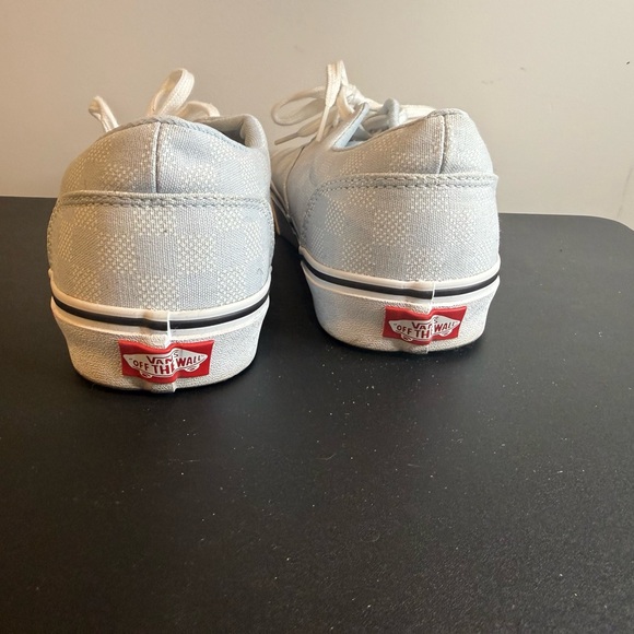 Women’s Vans Light Blue Checkered Lace-Up Shoes - Picture 3 of 4